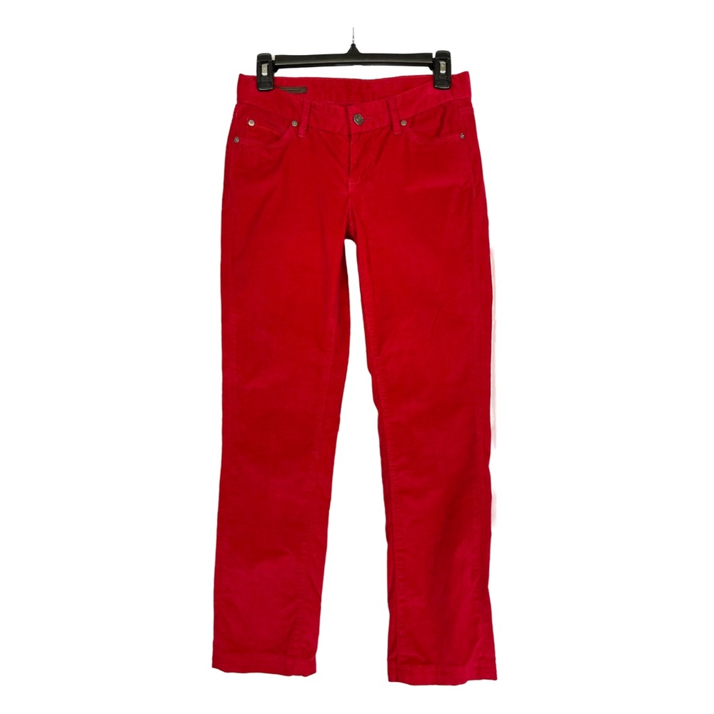 Club Monaco Ella Slim Straight Red Corduroy Jeans Low Rise 80’s